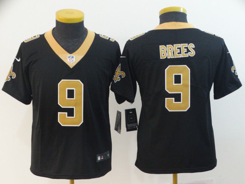Youth New Orleans Saints #9 Brees Black Nike Vapor Untouchable Limited Playey NFL Jersey